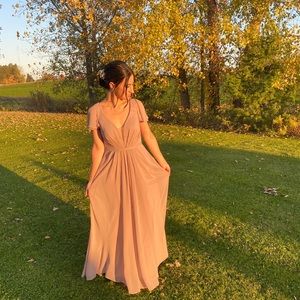 Azazie Taupe Bridesmaid’s Dress